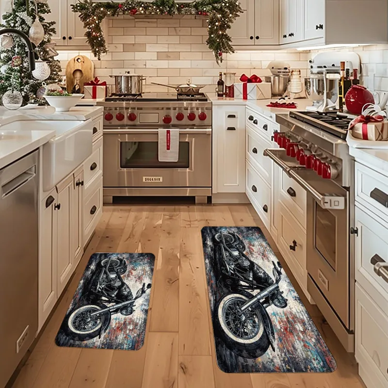 Commercial Wall Printing Machine - Karpet Dapur VIKAMA Retro Distressed Bermotif