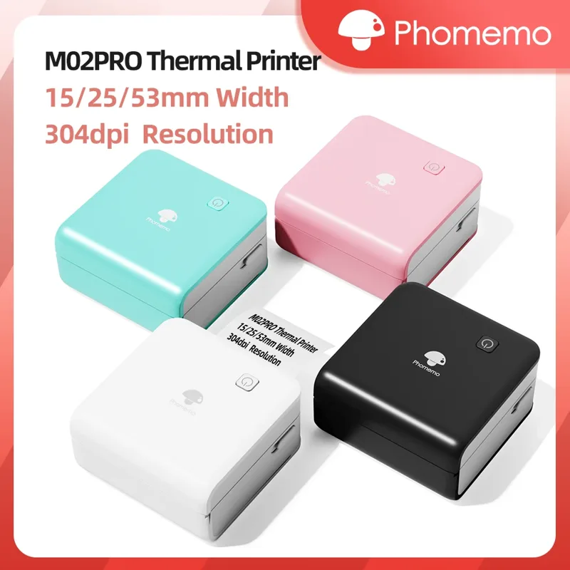 Commercial Photo Printer - Phomemo M02Pro Printer Mini portabel, mesin