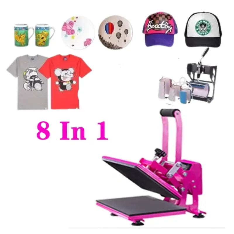 Mesin Heat Press 8-in-1 Kualit - Commercial Grade Printing Press ulasan dan harga