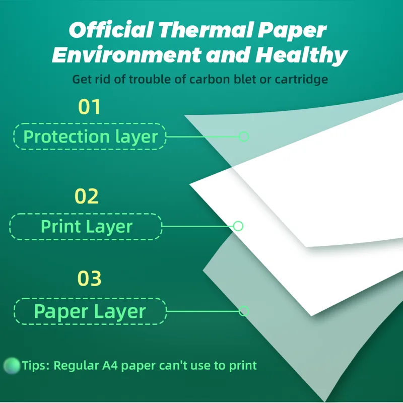 Kertas Thermal Phomemo A4 Kert - Commercial Photo Printer ulasan dan harga