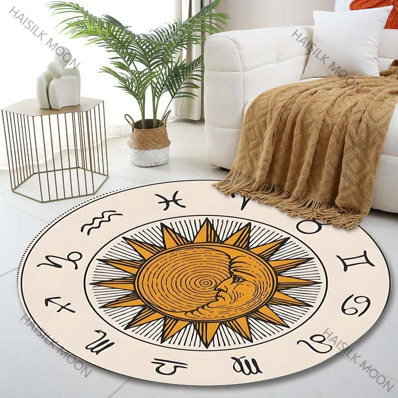 1 Buah Karpet Bulat Motif Gamb - Commercial Printing Images ulasan dan harga