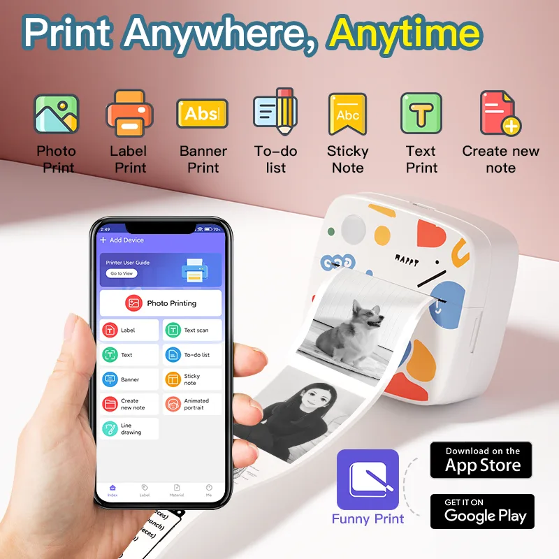 DOLEWA D2 Doodle Printer Porta - Commercial Photo Printer ulasan dan harga